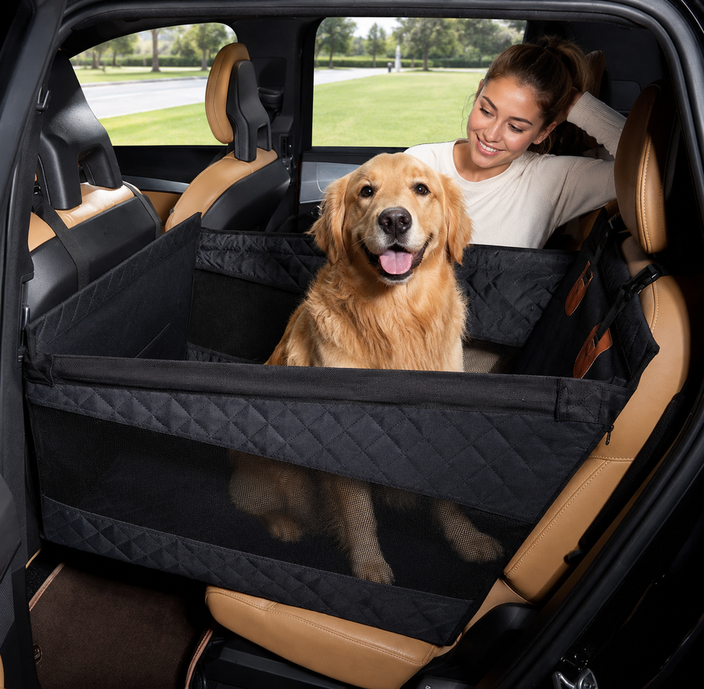 PawTerminal Backseat Dog Hammock with Mesh Window