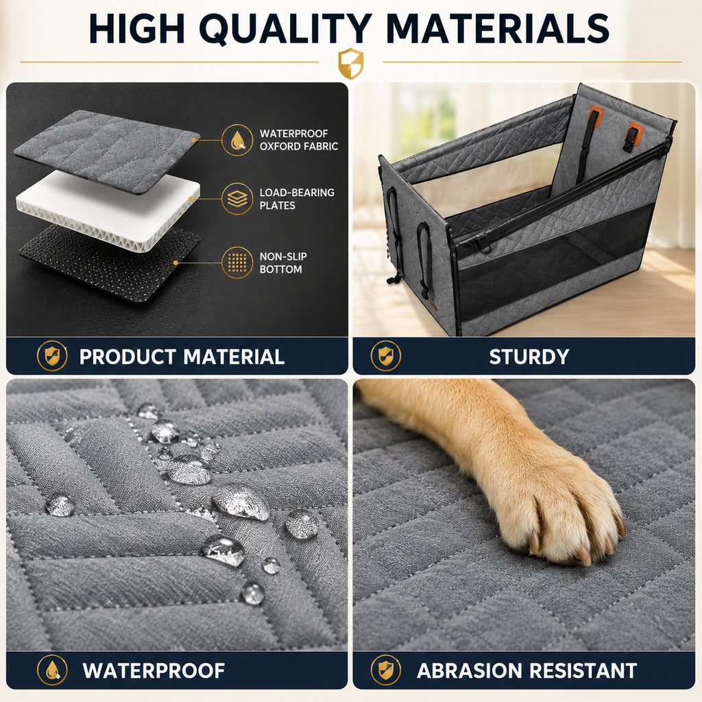 PawTerminal Backseat Dog Hammock with Mesh Window