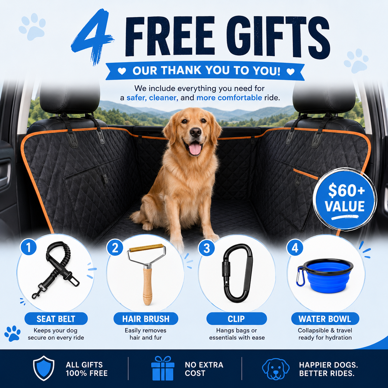 Elite Ride Hard-Bottom Dog Seat Extender
