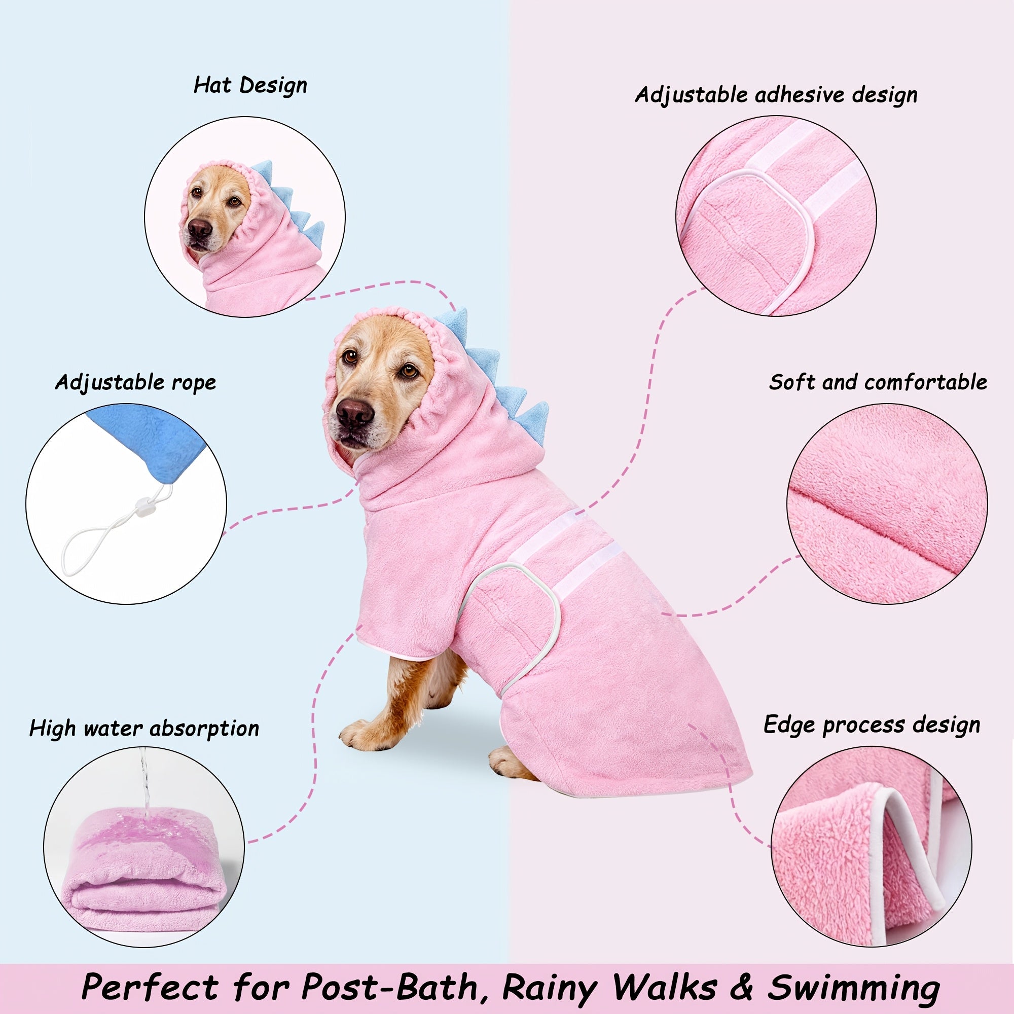 Dino Dry Bathrobe - full body view