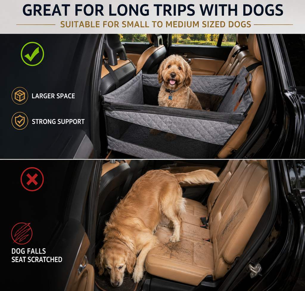 PawTerminal Backseat Dog Hammock with Mesh Window