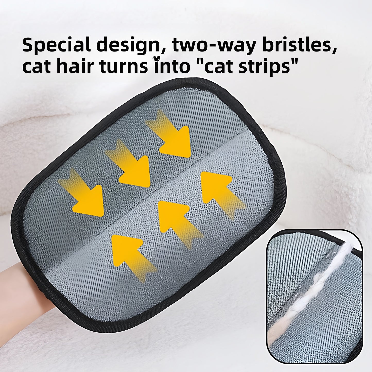 Pet Static Hair Removal Grooming Glove