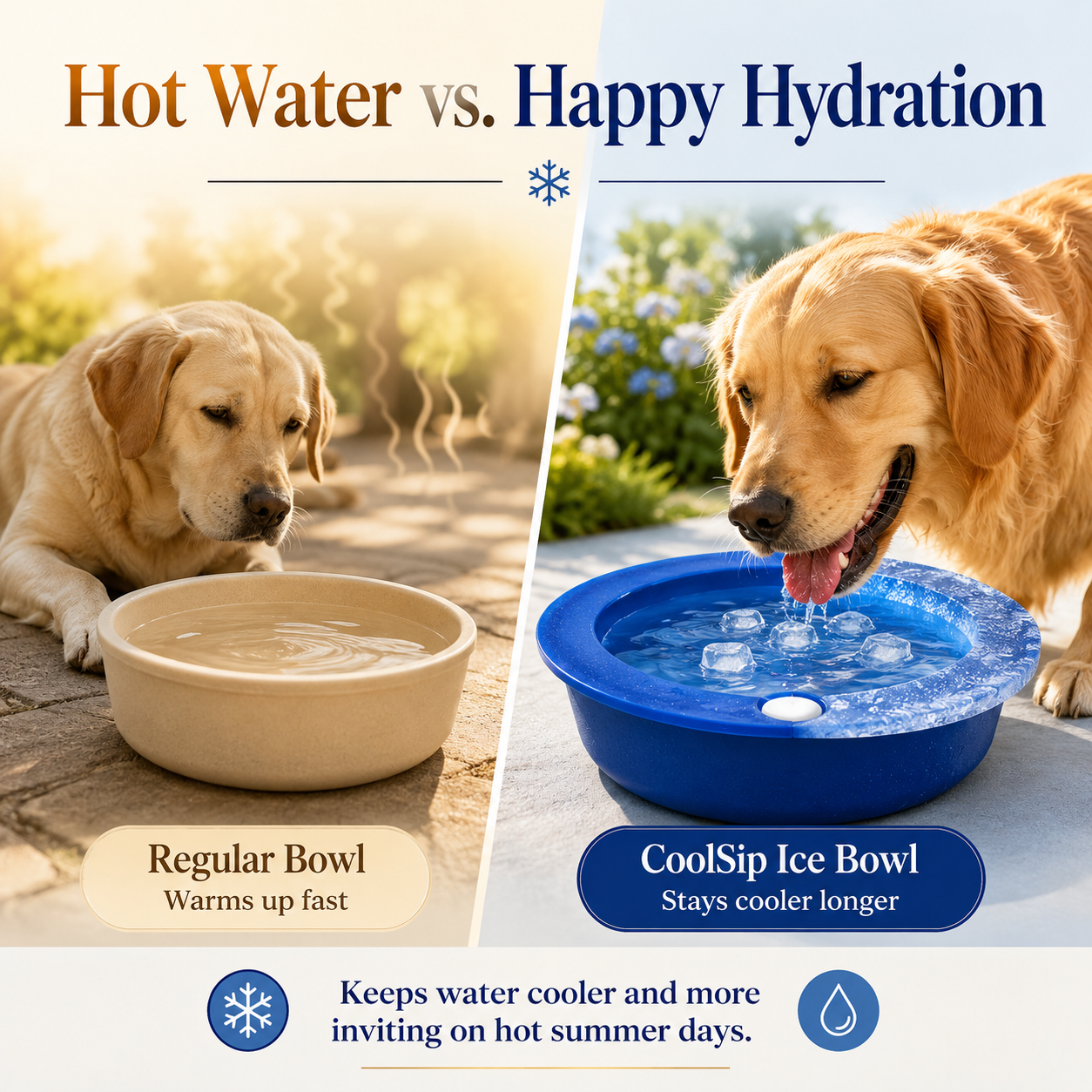 FrostSip Pet Water Bowl