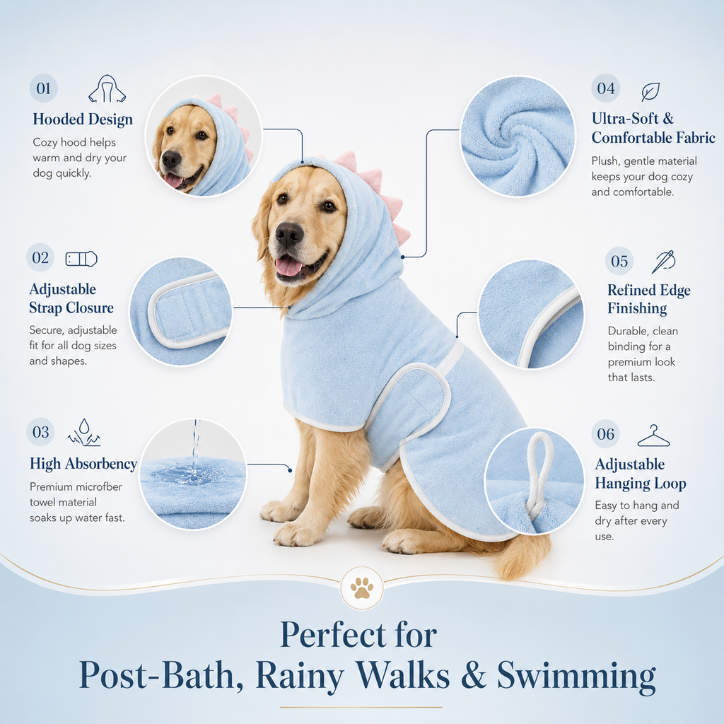 DinoDry Dog Robe