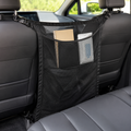 Adjustable Dog Car Barrier Net with Storage Bag — Back Seat Pet Divider
