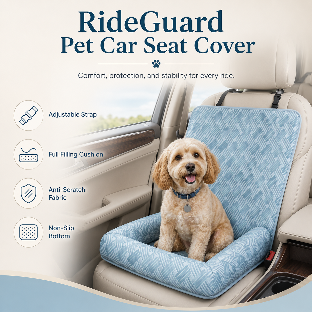 RideGuard Pet Car Seat Cover
