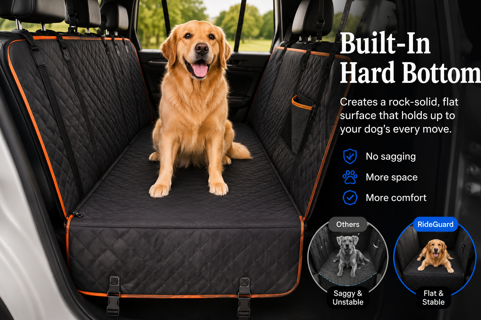Elite Ride Hard-Bottom Dog Seat Extender