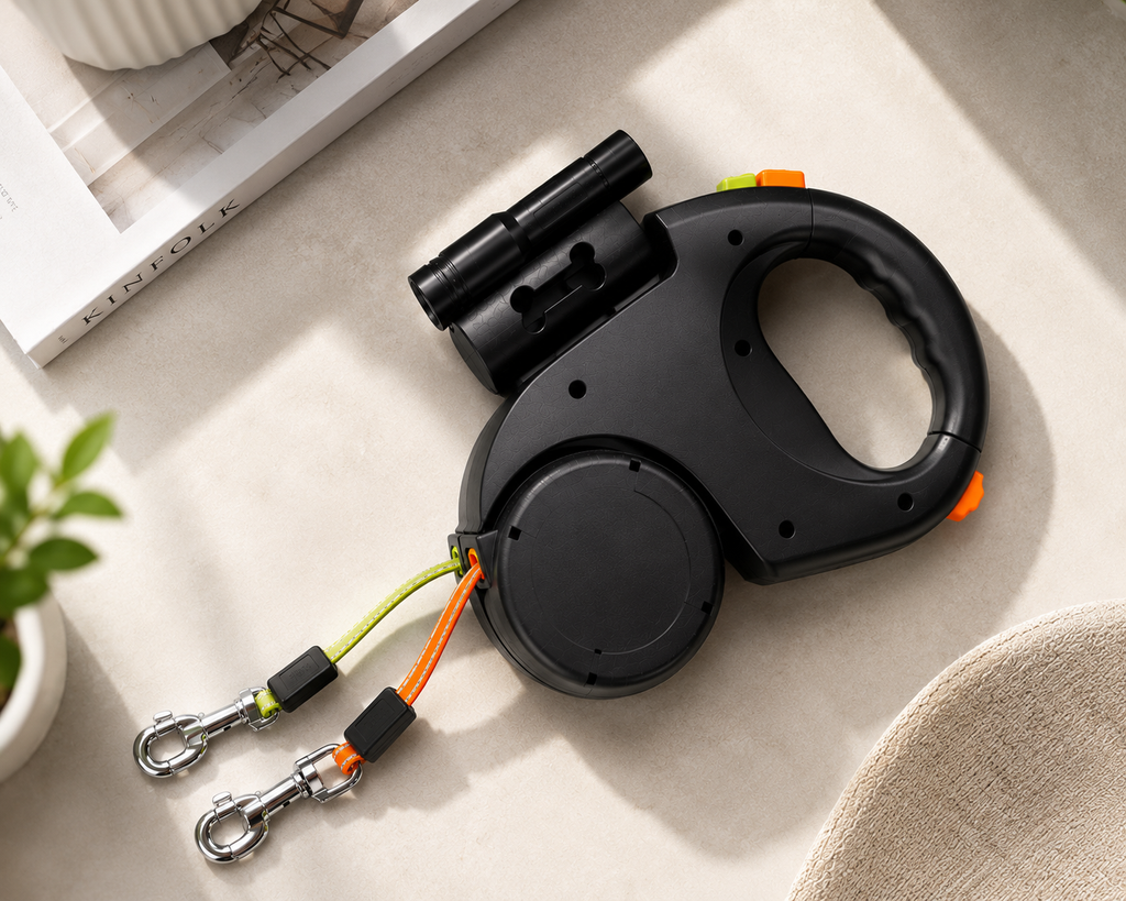 DuoWalk-Automatic Retractable Dual Dog Leash