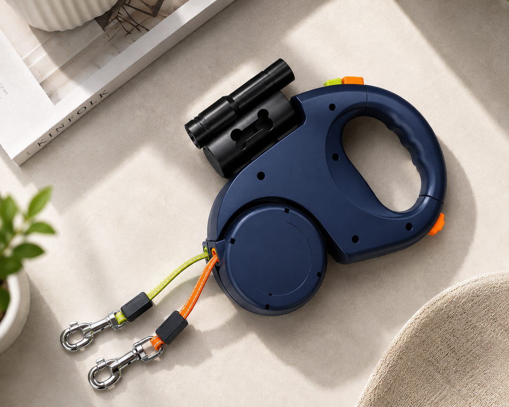 DuoWalk-Automatic Retractable Dual Dog Leash