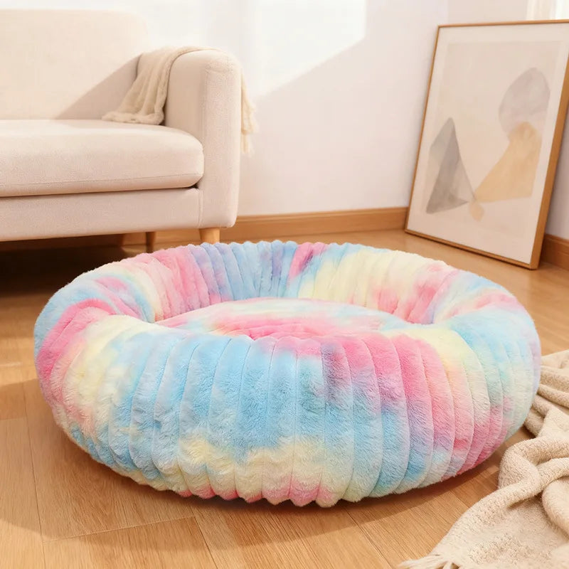 Calming Donut Dog Bed- Ultra Soft Anti-Anxiety Bed