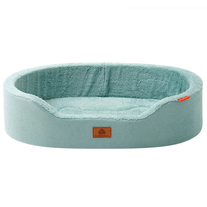 Premium Memory Foam Dog Bed – Cozy Winter Sofa Bed for Large Dogs with Raised Edges