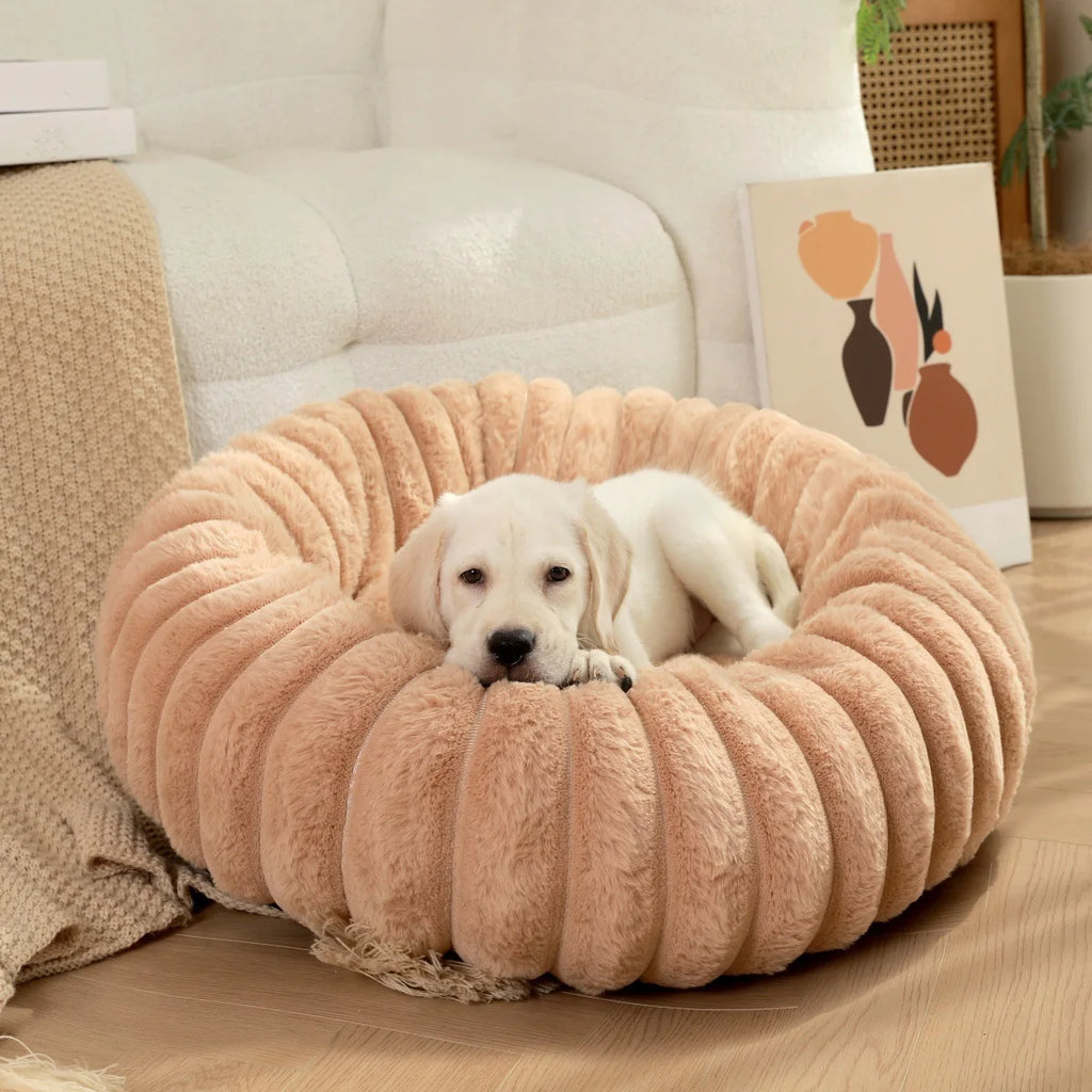 Calming Donut Dog Bed- Ultra Soft Anti-Anxiety Bed