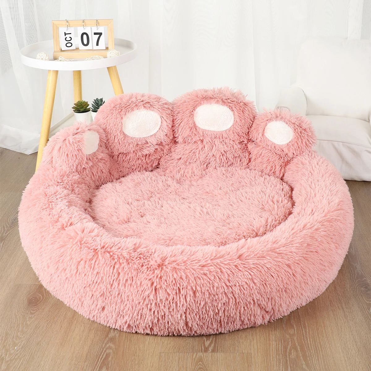 PawHug Calming Dog Bed – Ultra Soft Paw Shaped Comfort Bed