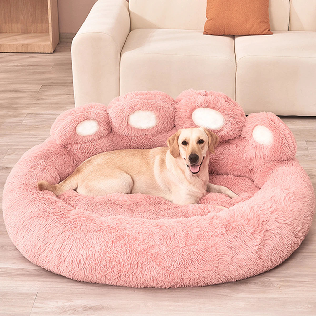 PawHug Calming Dog Bed – Ultra Soft Paw Shaped Comfort Bed