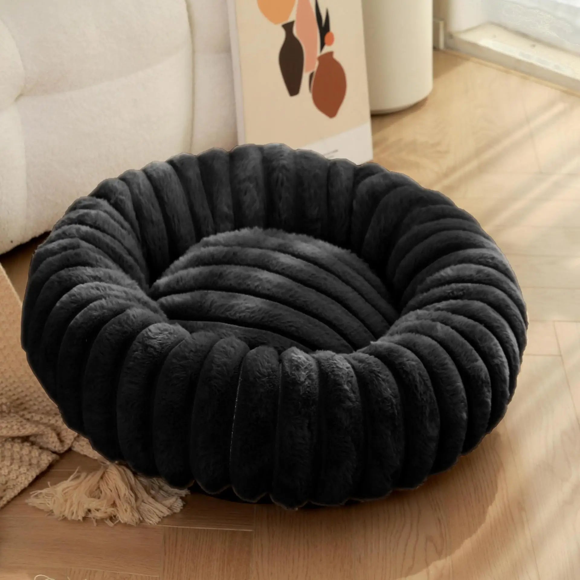 Calming Donut Dog Bed- Ultra Soft Anti-Anxiety Bed