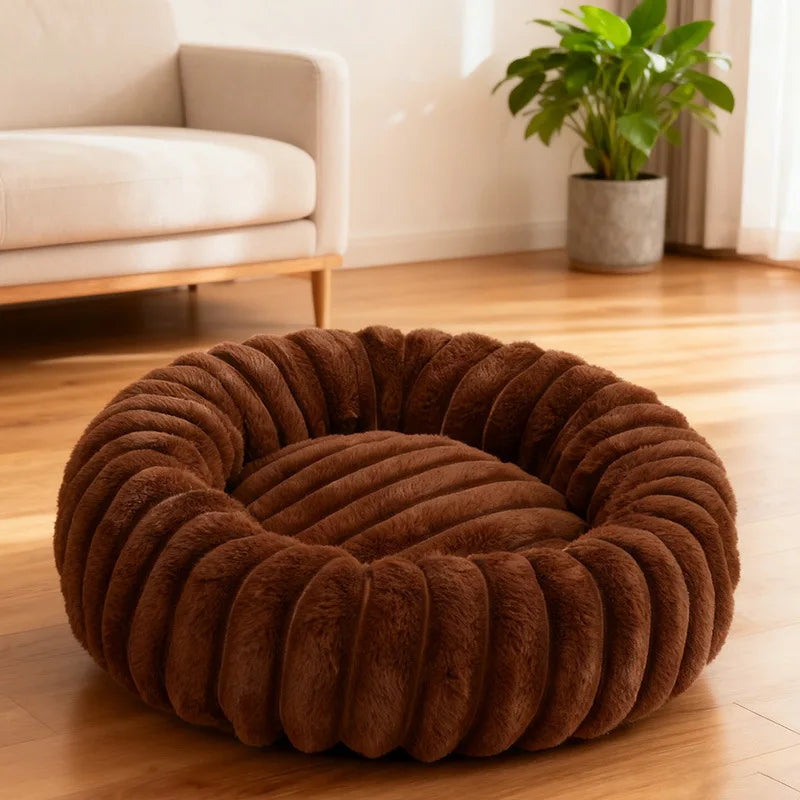 Calming Donut Dog Bed- Ultra Soft Anti-Anxiety Bed