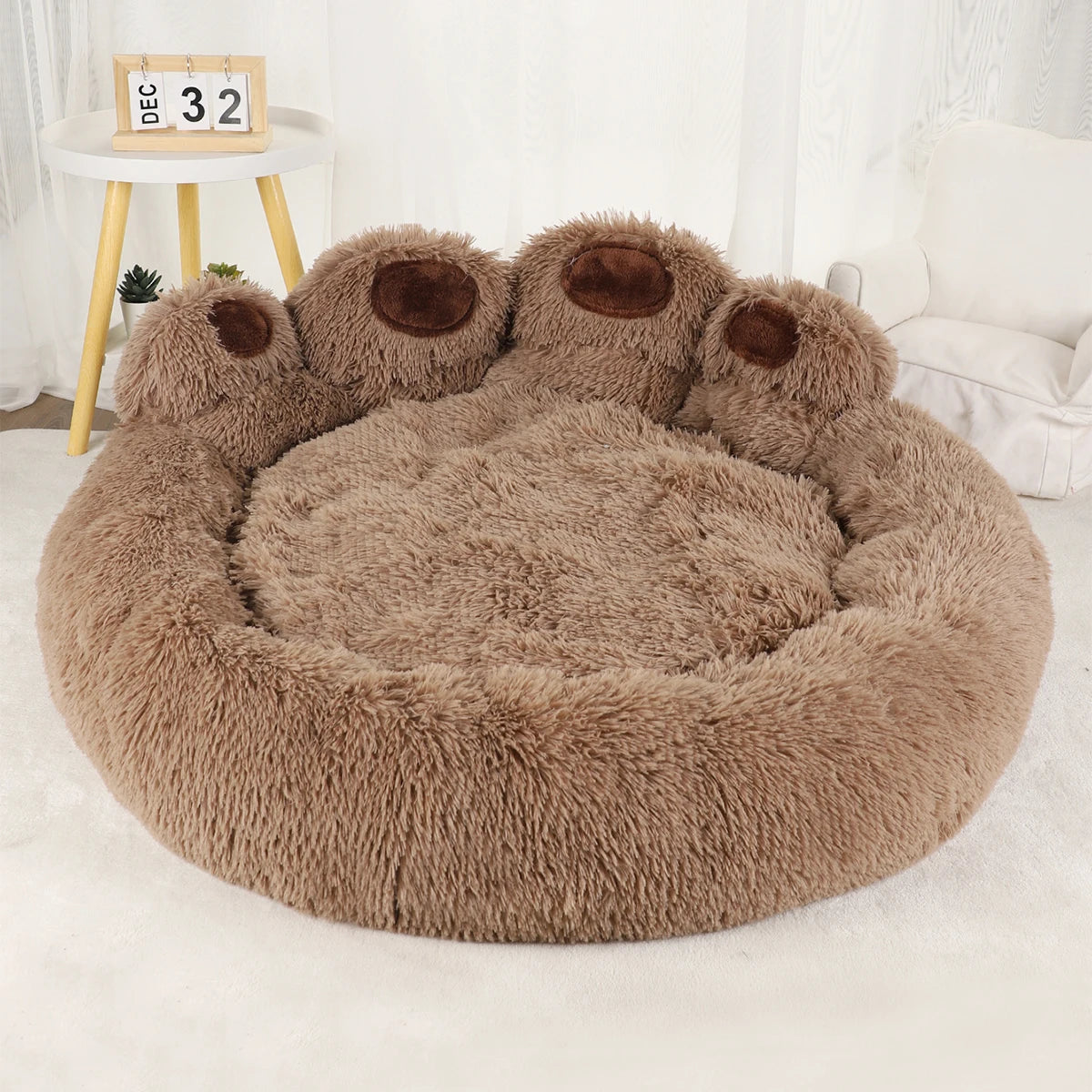 PawHug Calming Dog Bed – Ultra Soft Paw Shaped Comfort Bed