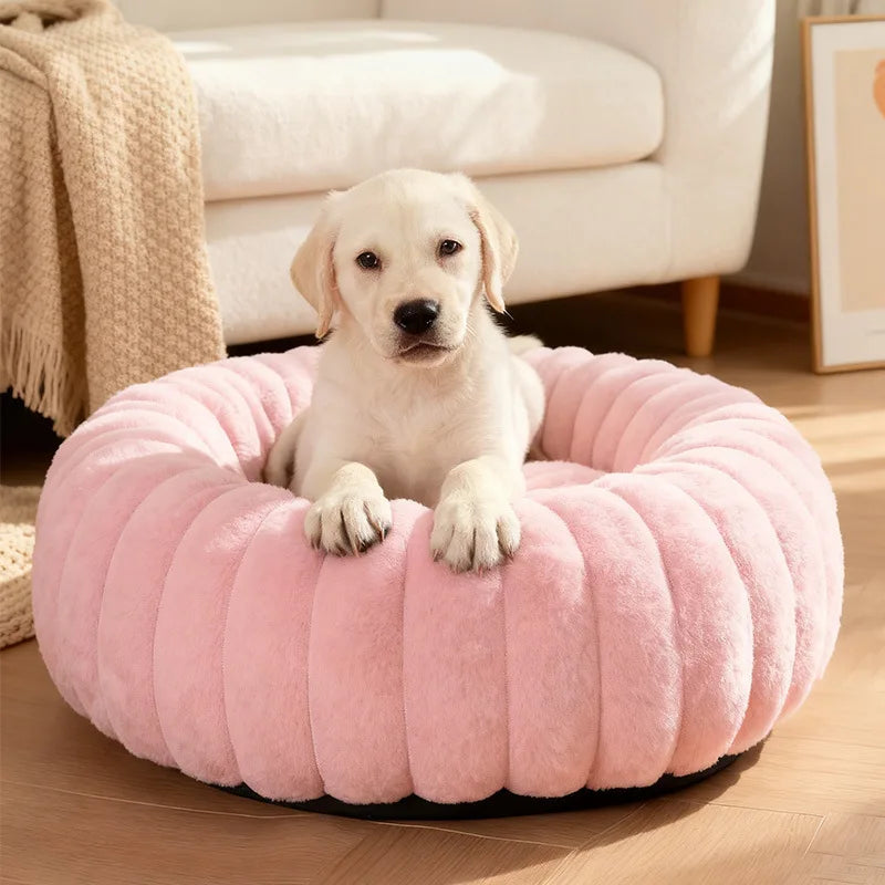 Calming Donut Dog Bed- Ultra Soft Anti-Anxiety Bed