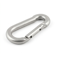 PawTerminal brushed silver aluminum carabiner clip
