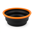 PawTerminal collapsible black silicone dog travel water bowl