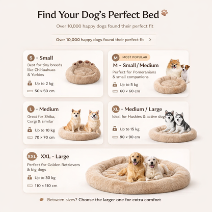 PawHug Calming Dog Bed – Ultra Soft Paw Shaped Comfort Bed